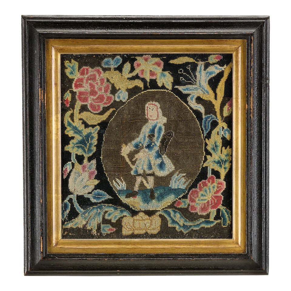 A pair of needlework pictures Early 18th century (2) - 5