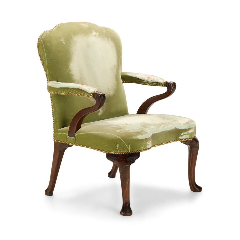 A George II mahogany library armchairMid-18th century - 3