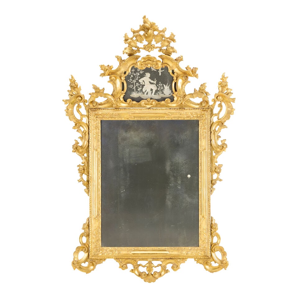 A large pair of North Italian carved giltwood mirrorsIn the Venetian Rococo mid-18th century sty... - 3