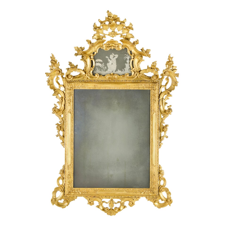 A large pair of North Italian carved giltwood mirrorsIn the Venetian Rococo mid-18th century sty... - 5