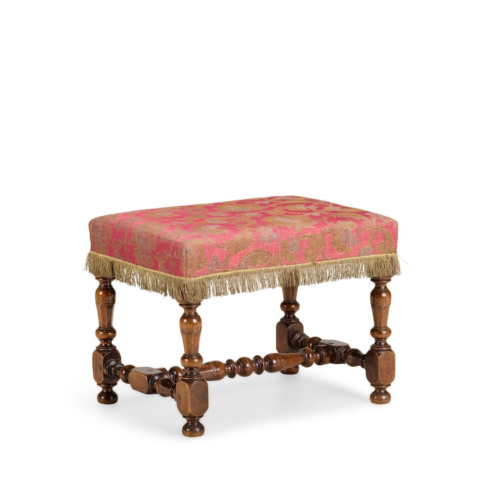 A William & Mary walnut stool Late 17th century - 2