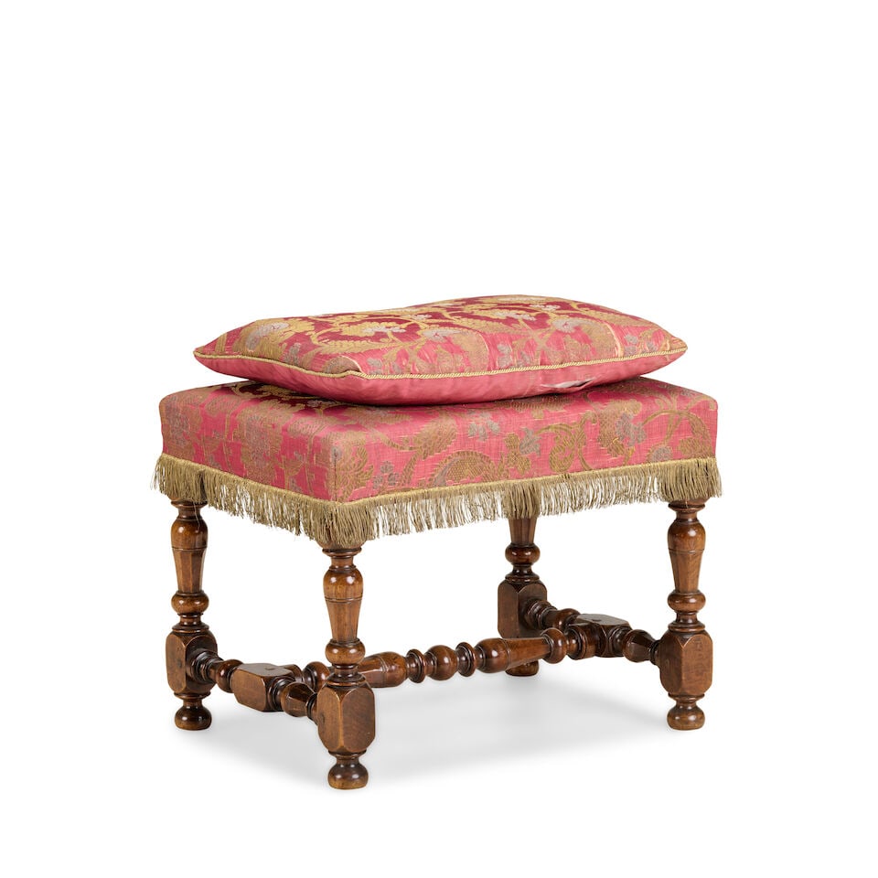 A William & Mary walnut stool Late 17th century - 3