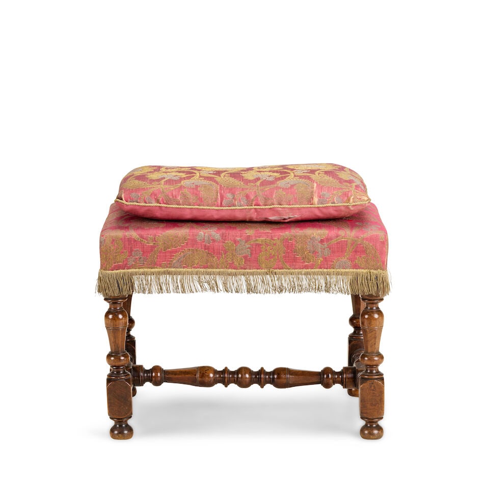 A William & Mary walnut stool Late 17th century - 4