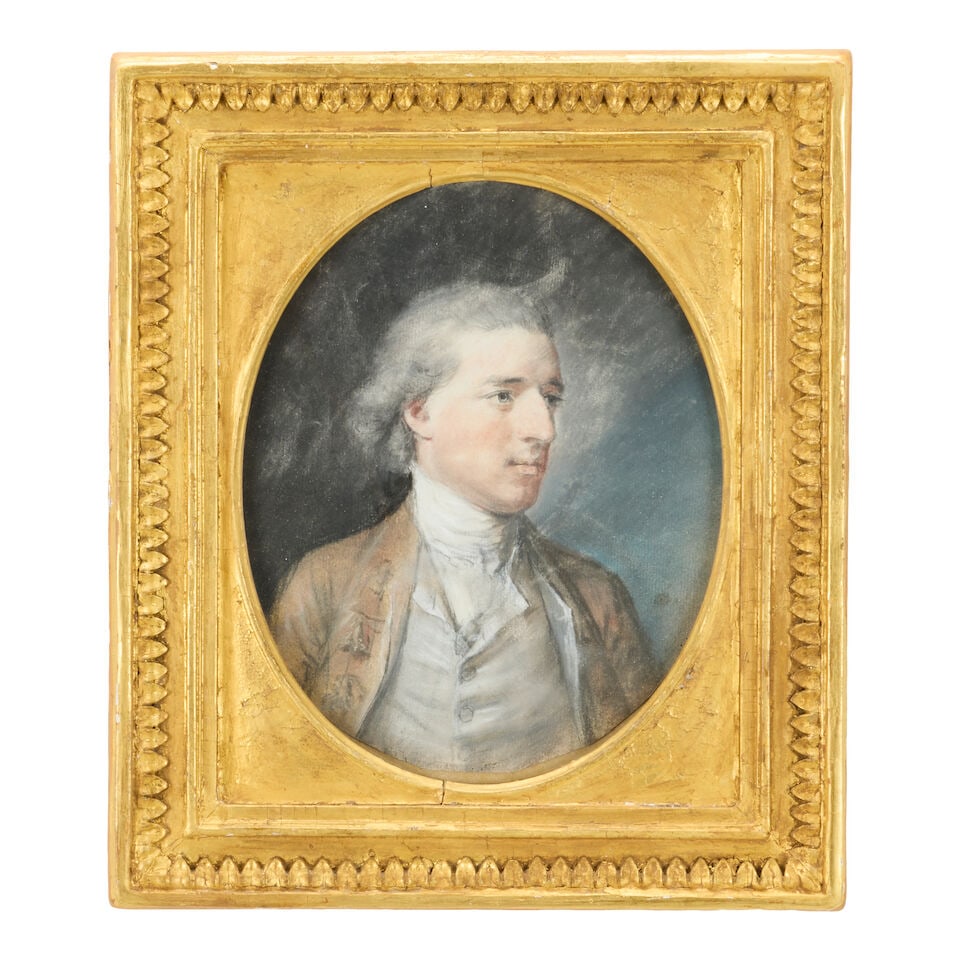 Circle of Hugh Douglas Hamilton (Irish, 1740-1808) Two portraits of gentleman ( (2)) - 3
