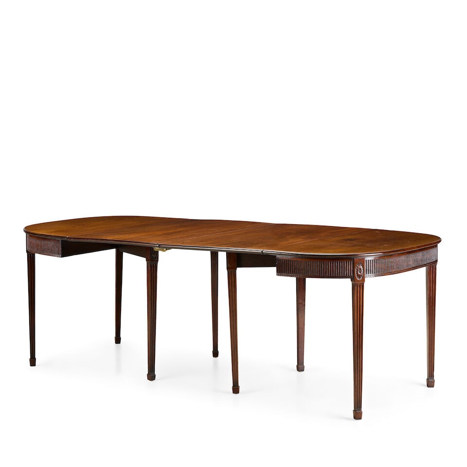 A George III mahogany gateleg action, drop-leaf dining table Third quarter 18th century (1 of 2)