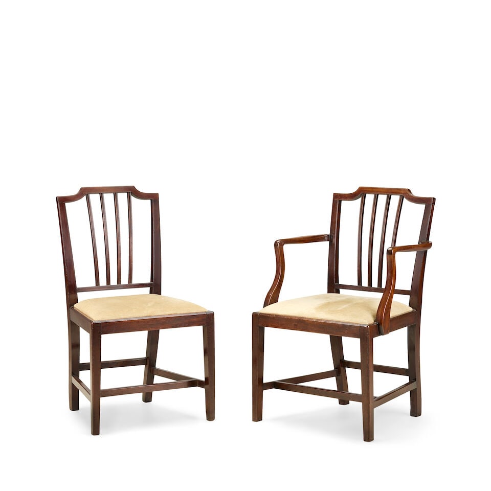 A set of eight George III mahogany dining chairs Fourth quarter 18th century (8) - 2