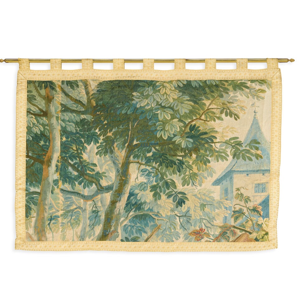 An 18th century verdure tapestry fragment (1 of 3)
