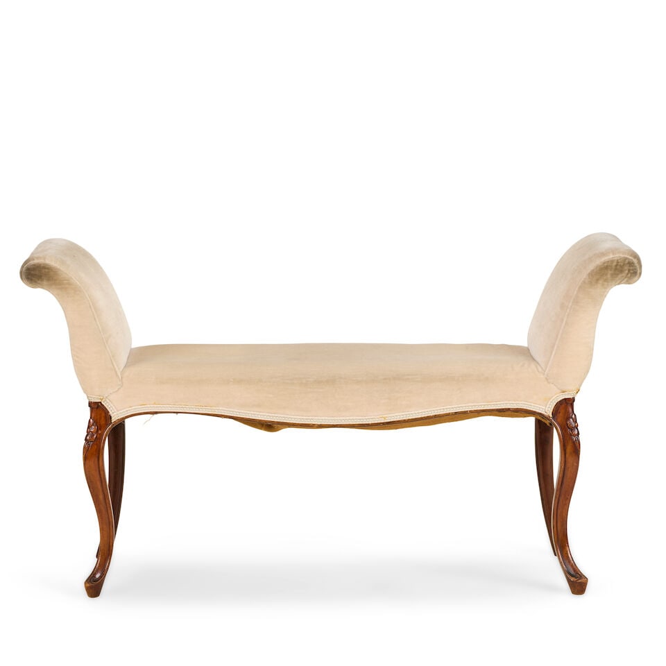 A mahogany window seat 19th century in the George III 'French' style (1 of 2)