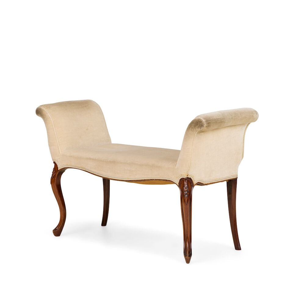A mahogany window seat 19th century in the George III 'French' style - 2