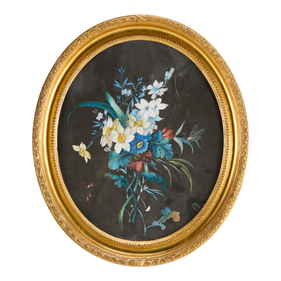 Ann Dickinson (British), 18th Century Still life of flowers and a dragonfly - 2