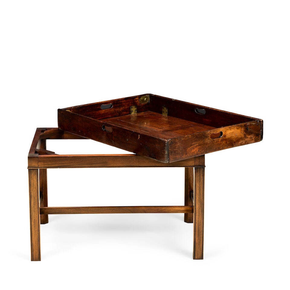 A large mahogany and brass bound butler's tray (2) - 2