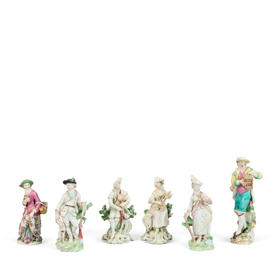 A group of English porcelain figures, circa 1758-80 - 2