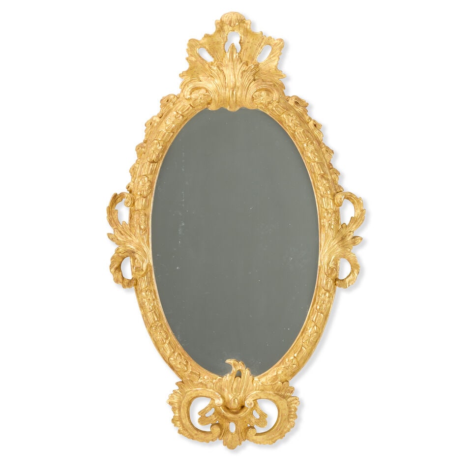 A carved giltwood mirror19th century in the mid-18th century style (1 of 2)