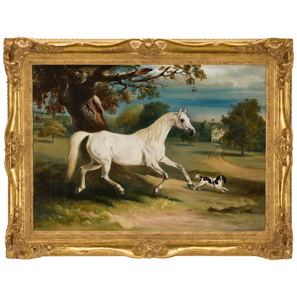 John Ferneley Senior (Thrussington 1782-1860 Melton Mowbray) Mr. Dawson's 'Phoebus', a grey hunt... - 3
