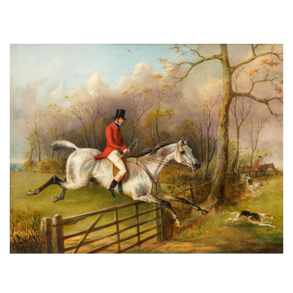 Attributed to George Henry Laporte (German/British, 1799-1873) Well Over - Jumping the Five Bar ... (1 of 3)