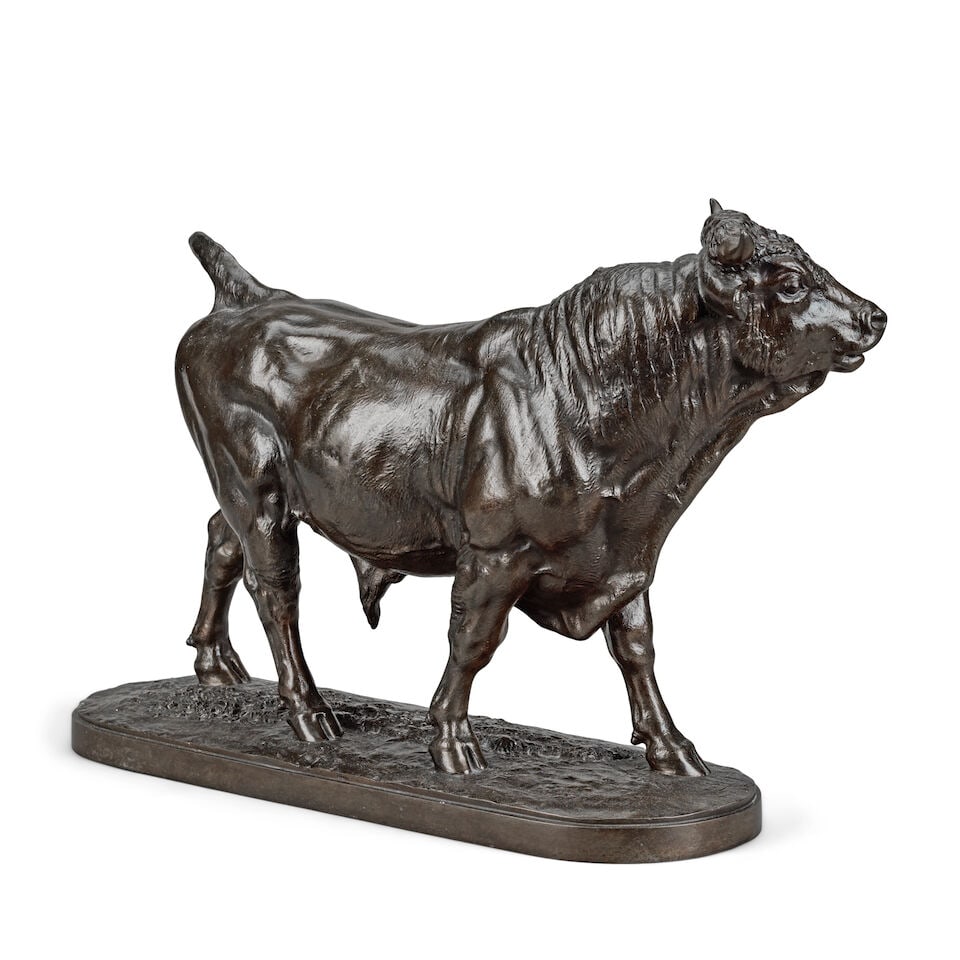Isidore Jules Bonheur (French, 1827-1901): A large patinated bronze model of a standing bull - 2
