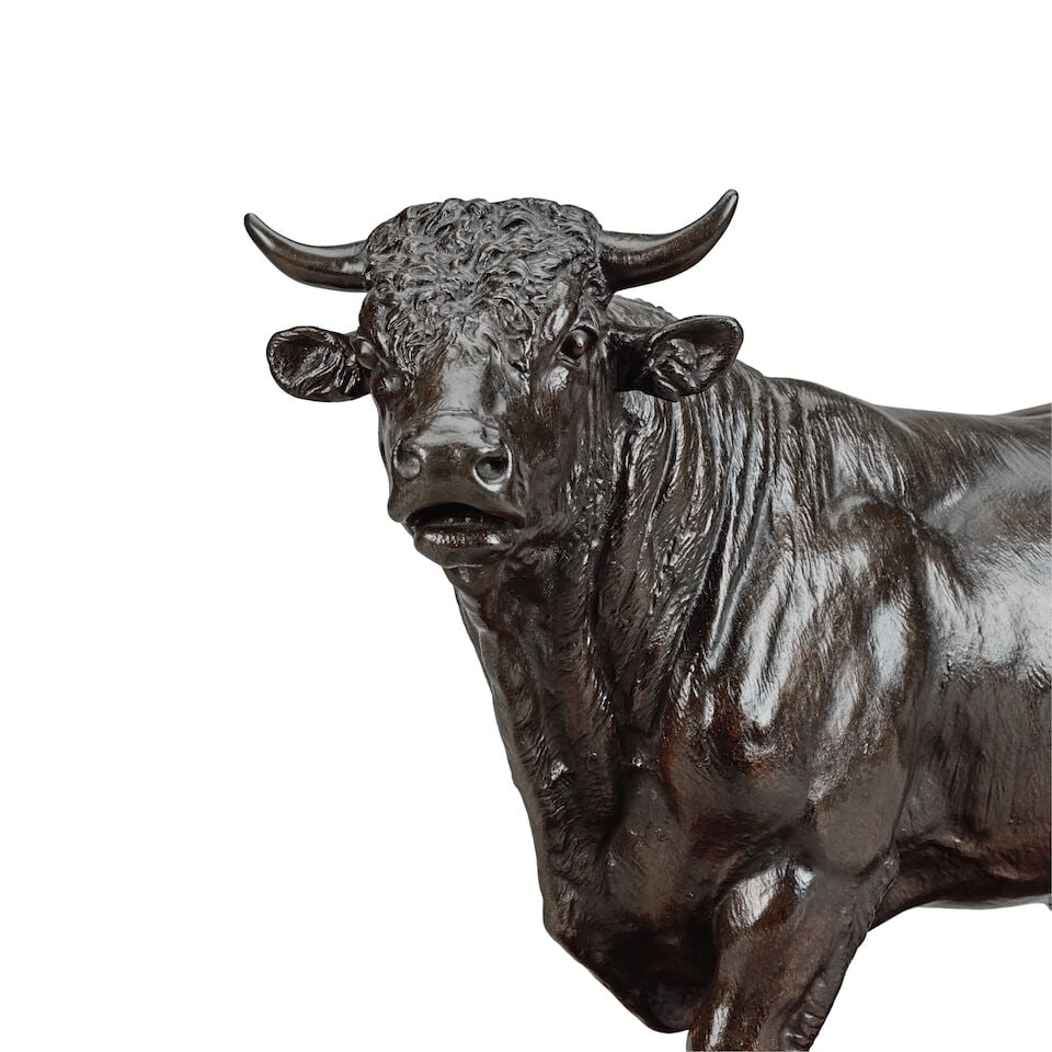Isidore Jules Bonheur (French, 1827-1901): A large patinated bronze model of a standing bull - 3
