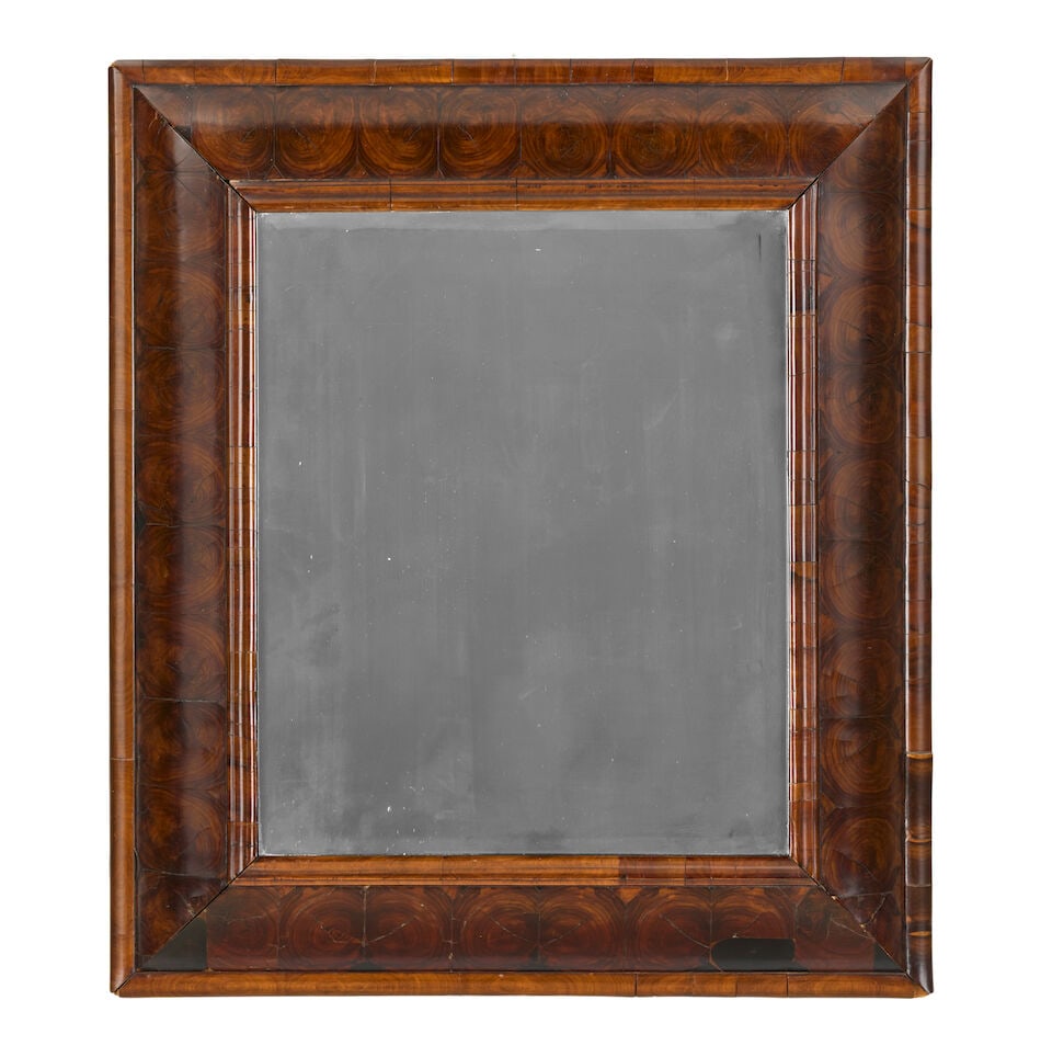 A William and Mary oyster veneered cushion framed mirrorLate 17th century (1 of 2)