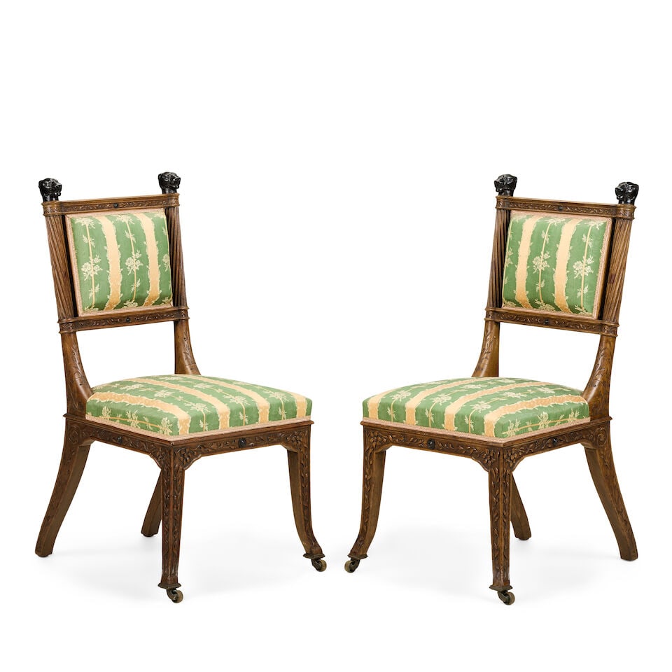 A set of six Victorian walnut dining chairs by Gillows Third quarter 19th century (6) - 2