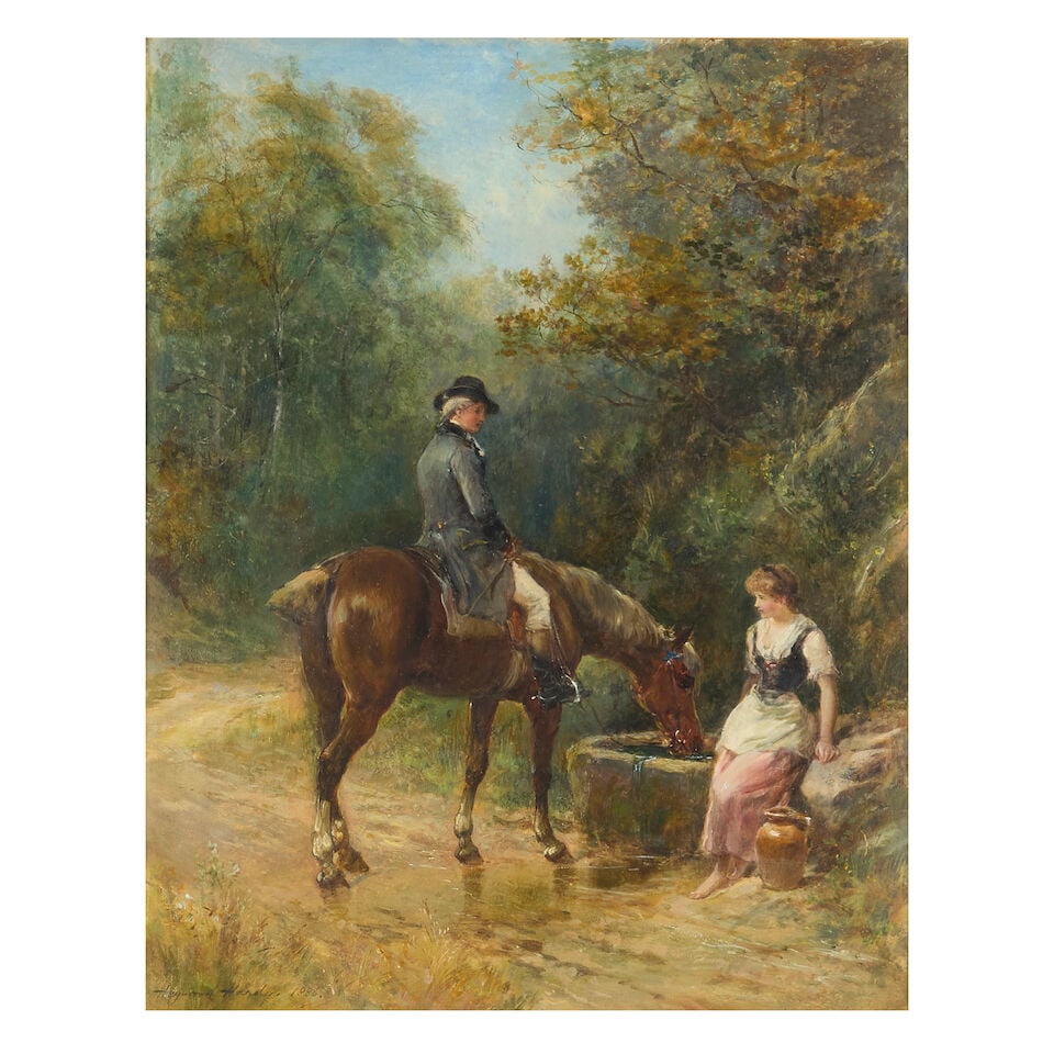 Heywood Hardy (British, 1842-1933) A Pause On The Way (1 of 3)