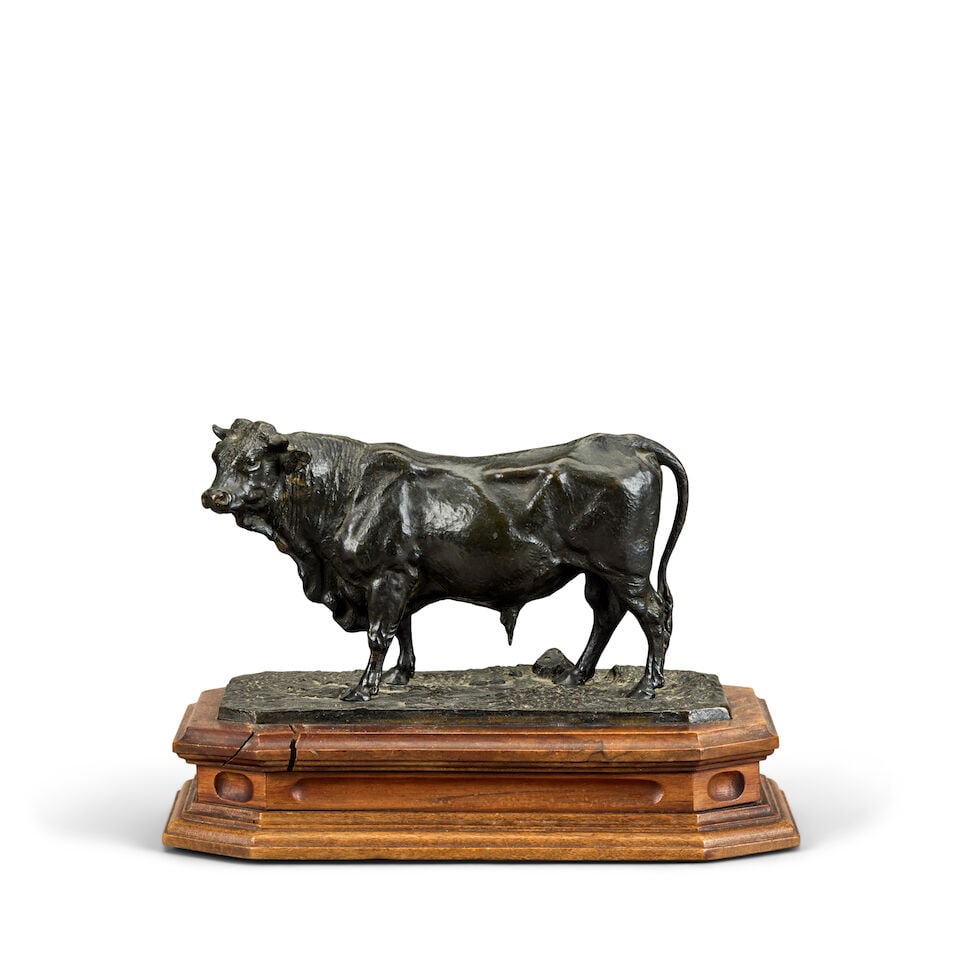 Pierre Jules Mêne (French, 1810-1879): A bronze model of a bull, Taureau Normande (1 of 6)