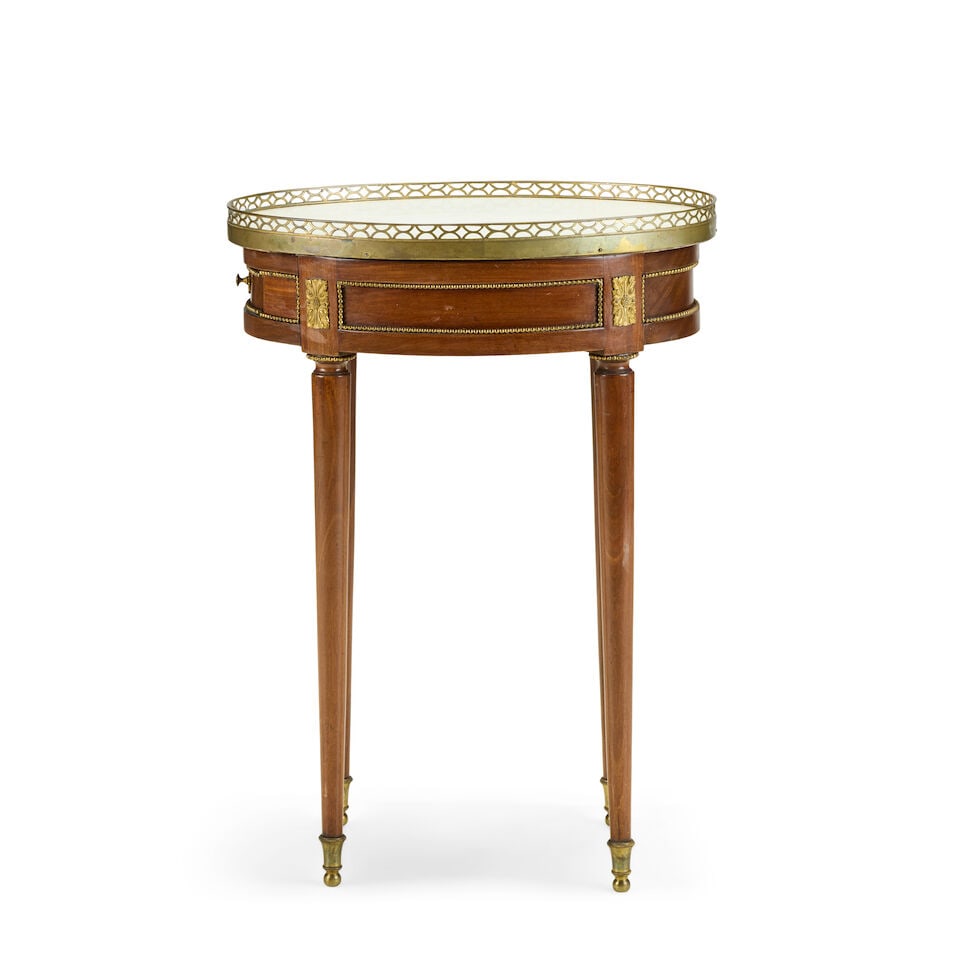 A late Louis XVI mahogany, gilt bronze and brass mounted gueridon Late 18th / early 19th century... - 3