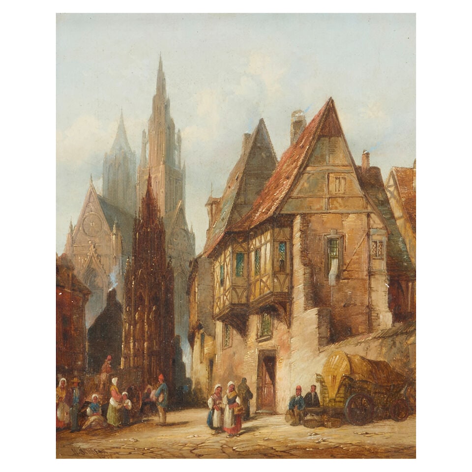 Henry Thomas Schaefer (British, 1854-1915) Two Views of Belgium each 30 x 25.5cm (11 13/16 x 10 ... - 3
