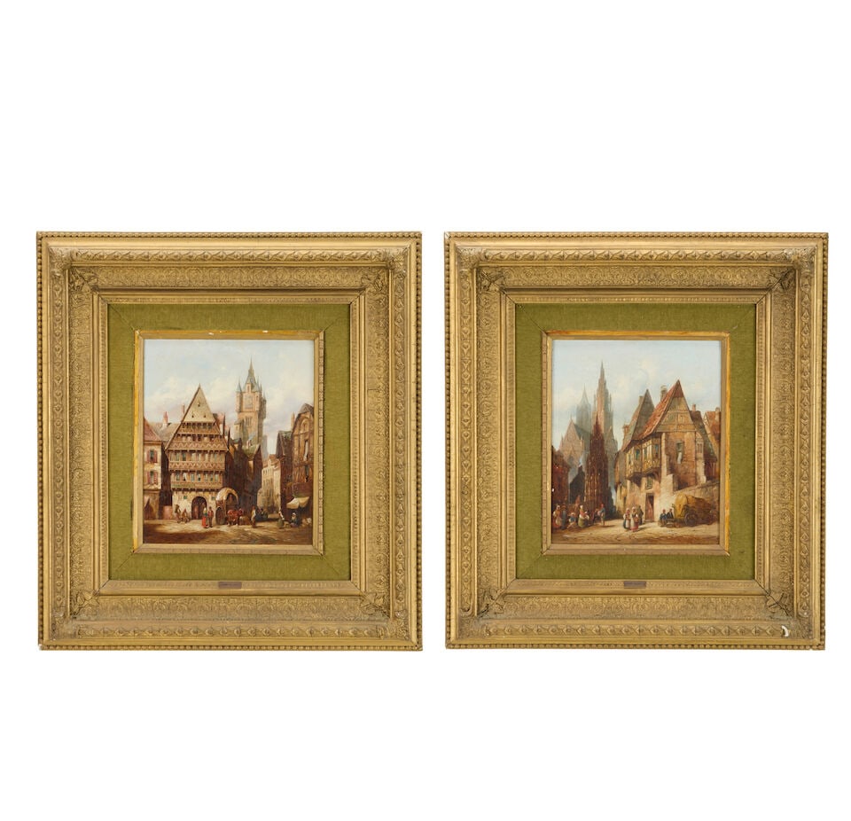 Henry Thomas Schaefer (British, 1854-1915) Two Views of Belgium each 30 x 25.5cm (11 13/16 x 10 ... - 8