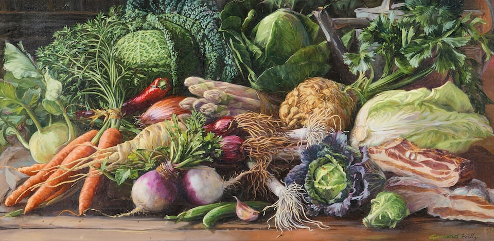 Gerard Fally (French, b.1951) Three still lifes the largest: 40 x 79cm (15 3/4 x 31 1/8in) ( (3)) - 2