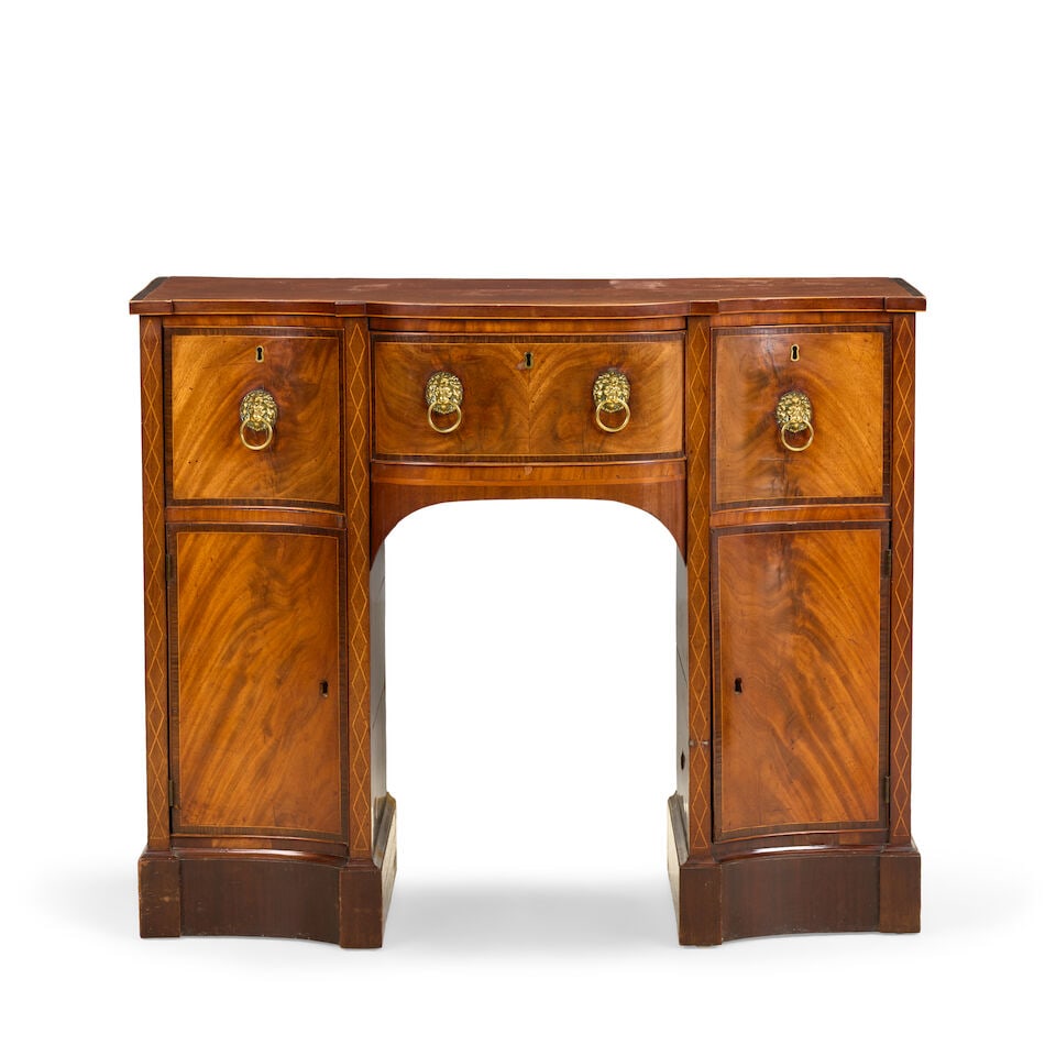 A small George III mahogany and rosewood crossbanded side boardEarly 19th century (1 of 4)