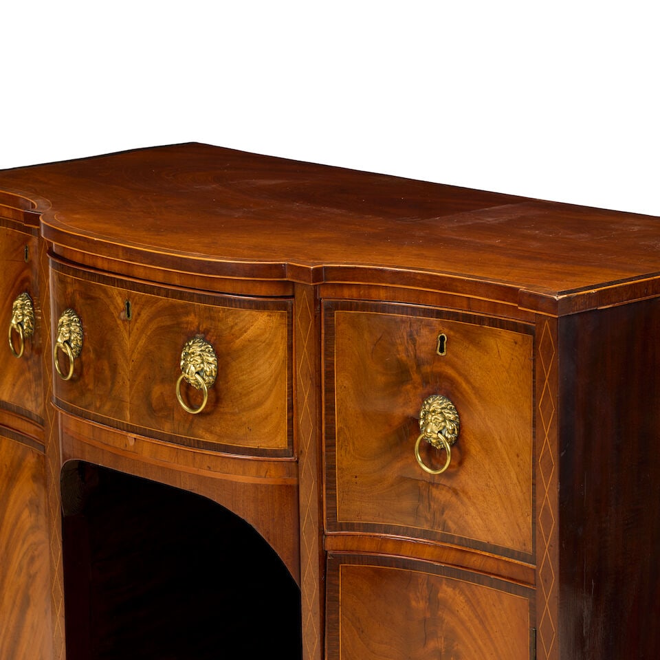 A small George III mahogany and rosewood crossbanded side boardEarly 19th century - 3