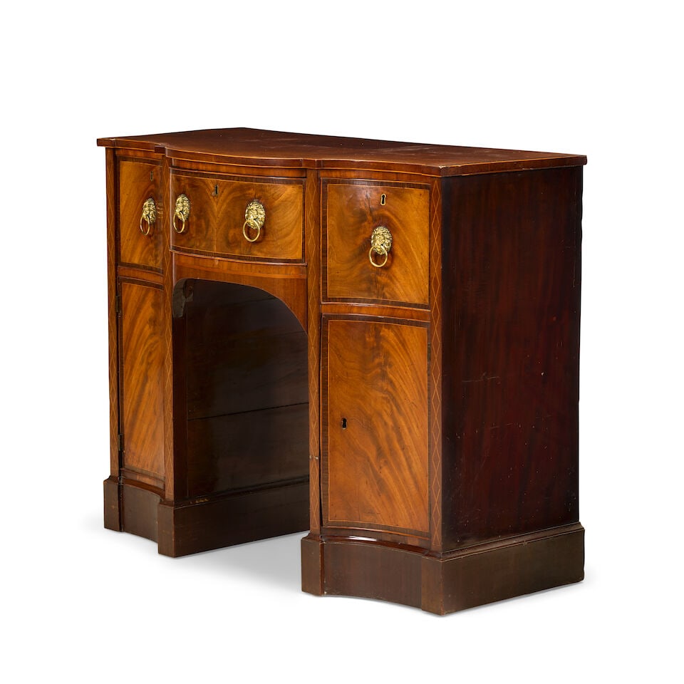 A small George III mahogany and rosewood crossbanded side boardEarly 19th century - 4