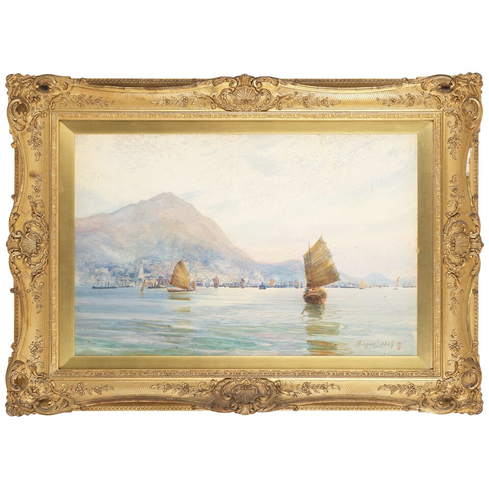 Thomas Hodgson Liddell (British, 1860-1925) Hong Kong from Kowloon; Temple Gates, a set of two - 5