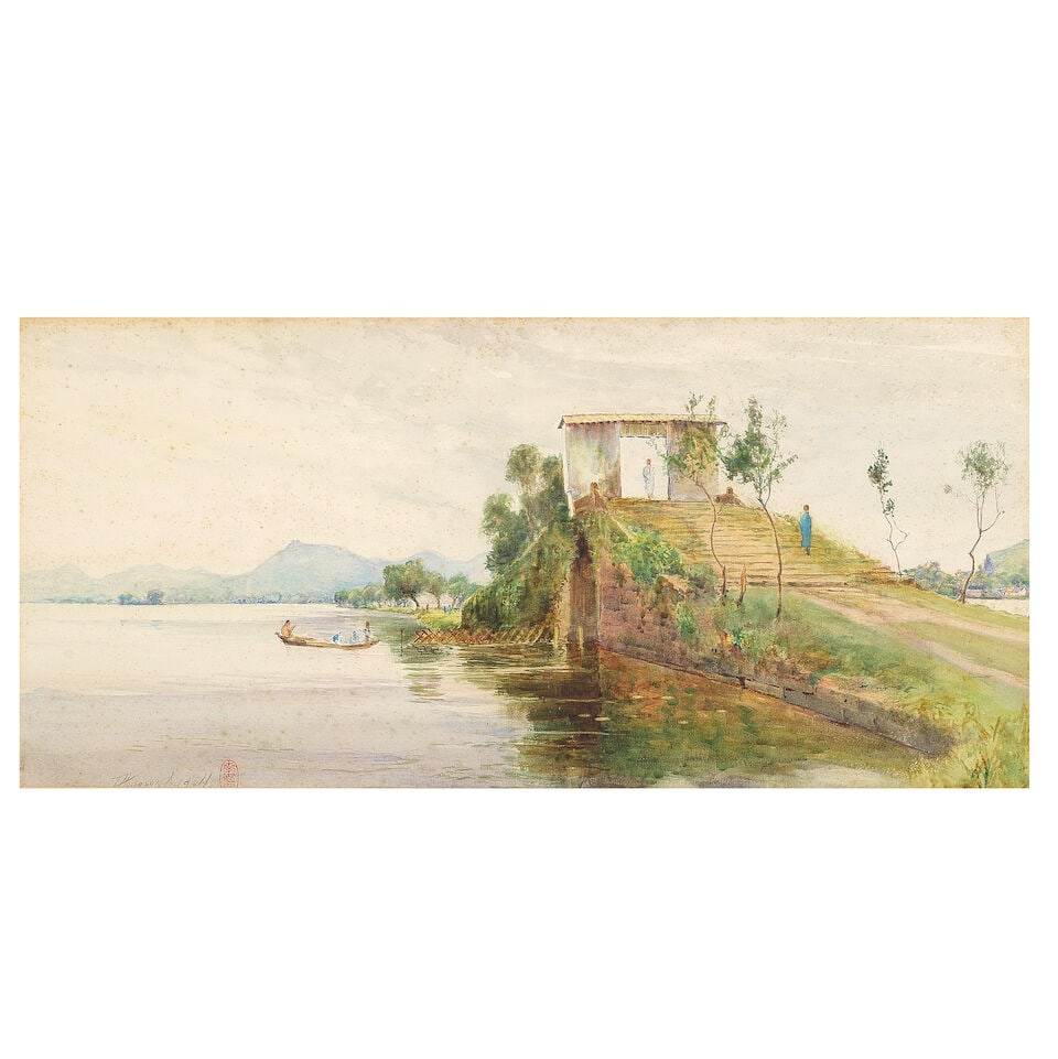 Thomas Hodgson Liddell (British, 1860-1925) Hong Kong from Kowloon; Temple Gates, a set of two - 9