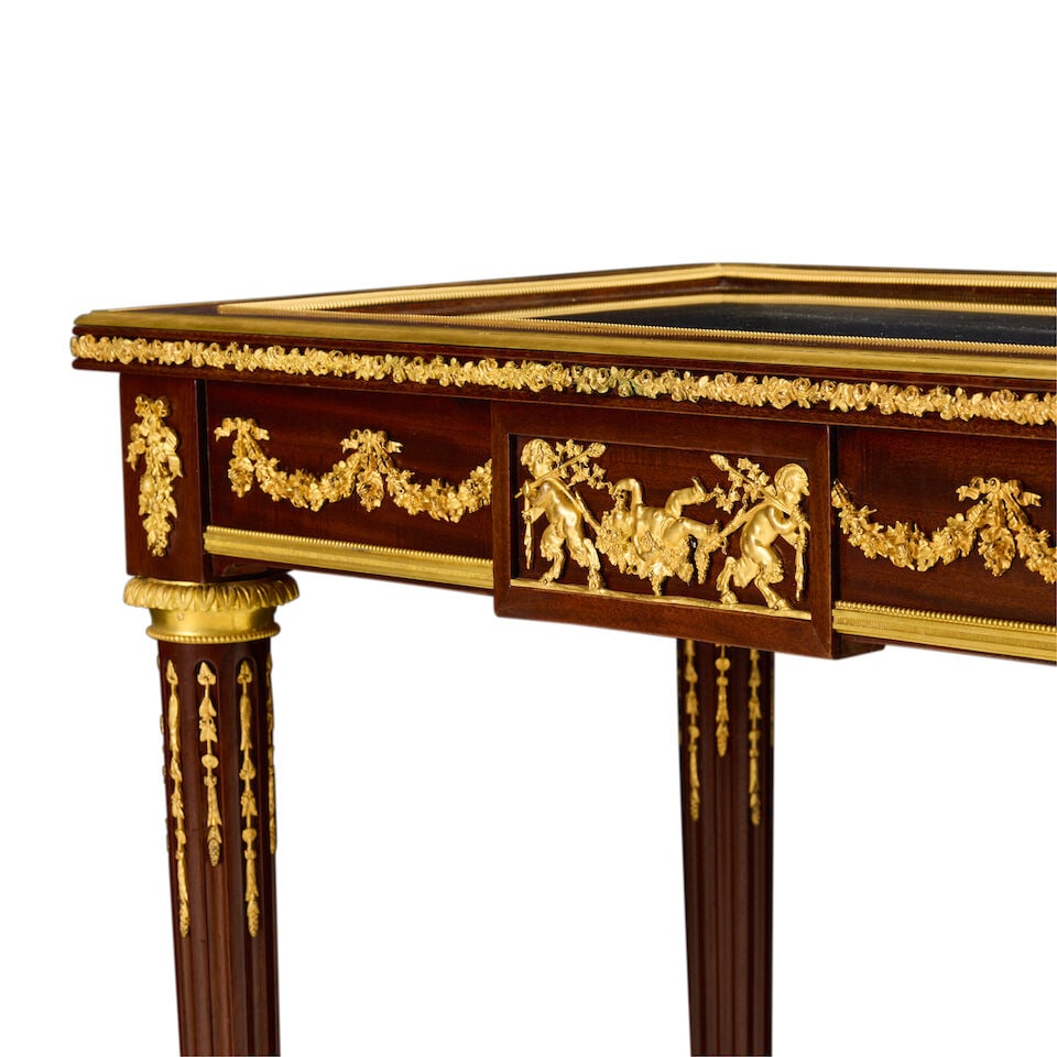 A French mahogany and gilt bronze mounted bijouterie tableFirst half 20th century in the Louis X... - 3