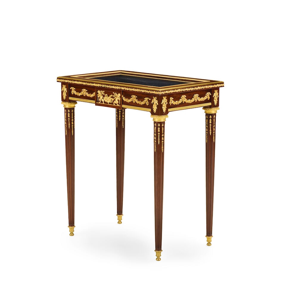 A French mahogany and gilt bronze mounted bijouterie tableFirst half 20th century in the Louis X... - 4