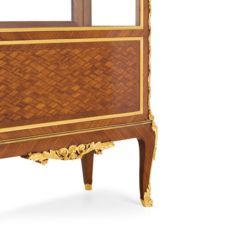 A French kingwood, parquetry and gilt bronze mounted vitrine in the Louis XVI styleLate 19th / e... - 2