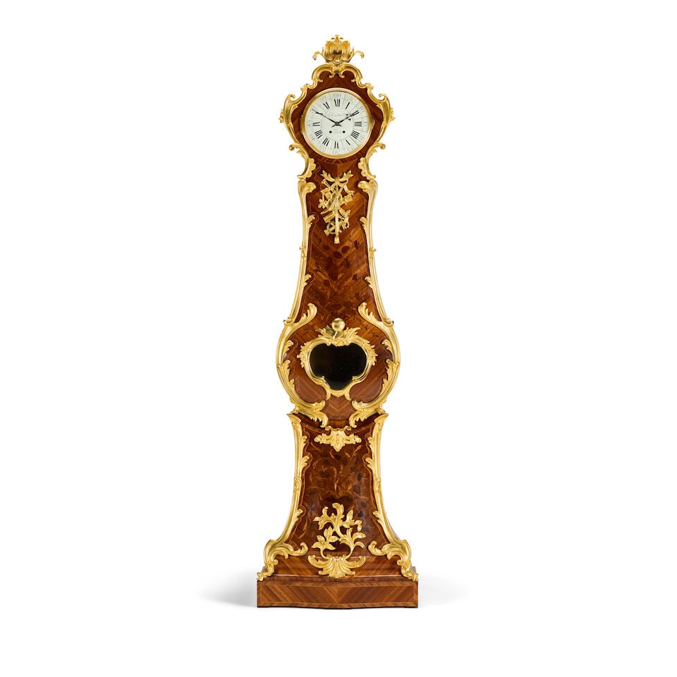 A late 19th century kingwood gilt bronze mounted longcase clock in the Louis XV styleMartinot, P... (1 of 3)