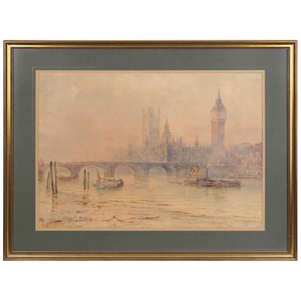 Herbert John Finn (British, 1860-1942) Palace of Westminster by the Thames - 2