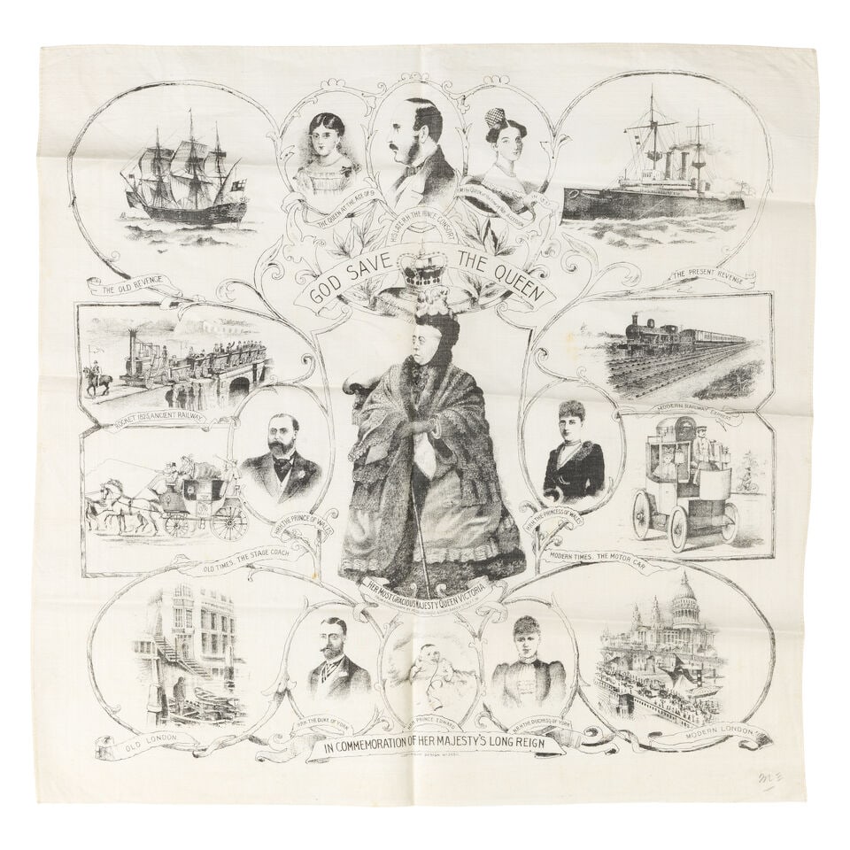 QUEEN VICTORIA TO ELIZABETH II - a large selection of commemorative textiles Circa 1887 - 1953 (... (1 of 4)