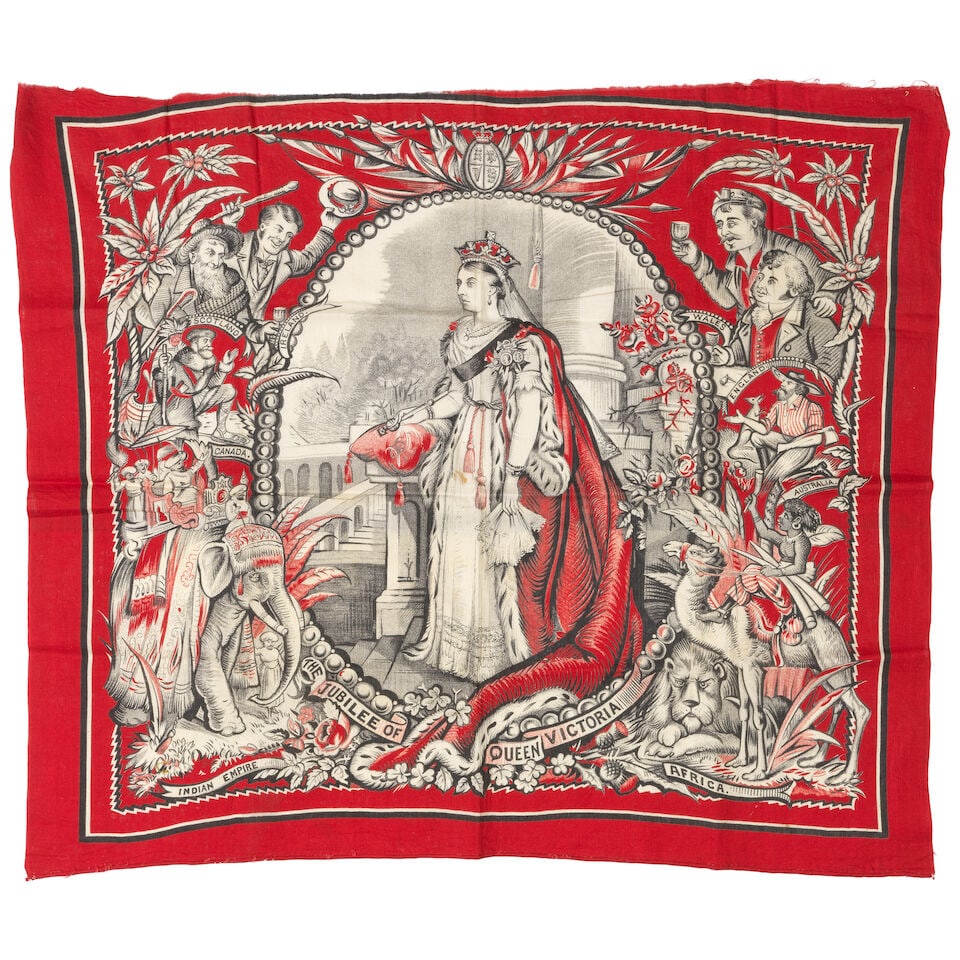 QUEEN VICTORIA TO ELIZABETH II - a large selection of commemorative textiles Circa 1887 - 1953 (... - 2