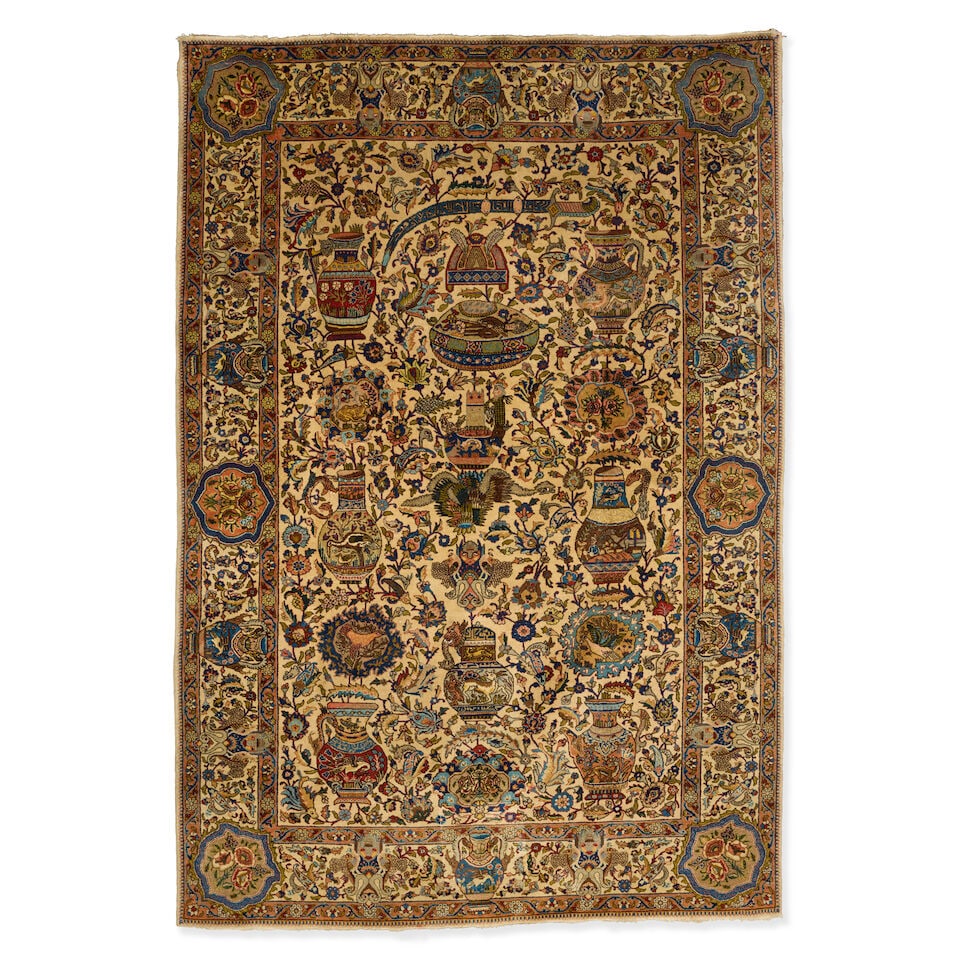 A Tabriz carpet North West Persia 198cm x 293cm (77in x 115 3/8in) (1 of 1)