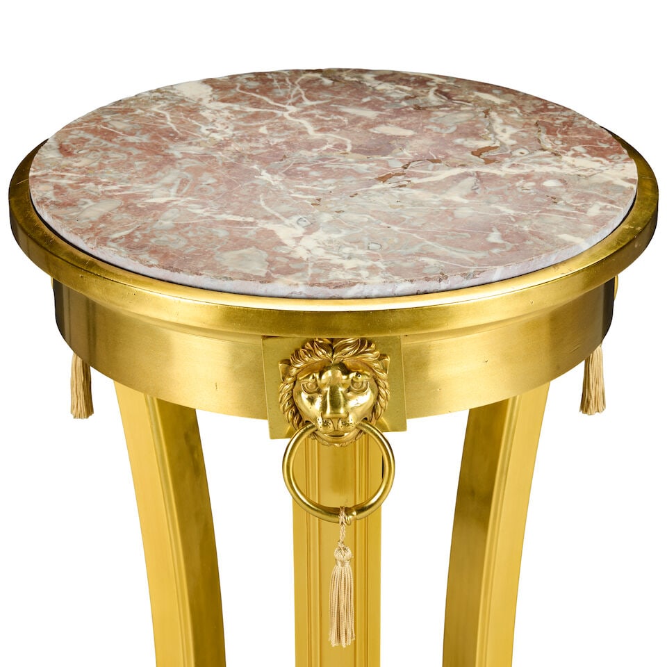 A gilt bronze and marble torchère - 4