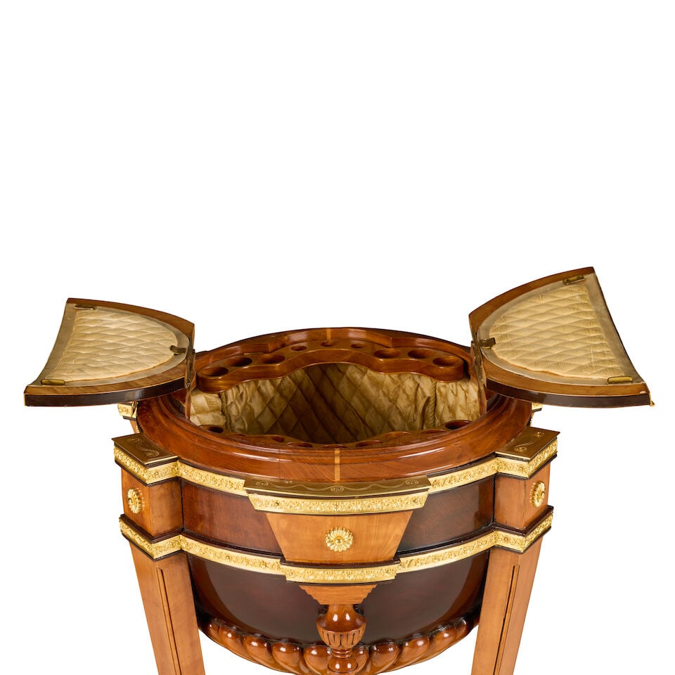 A Northern European satinwood and gilt brass mounted worktableMid-19th century and later - 4