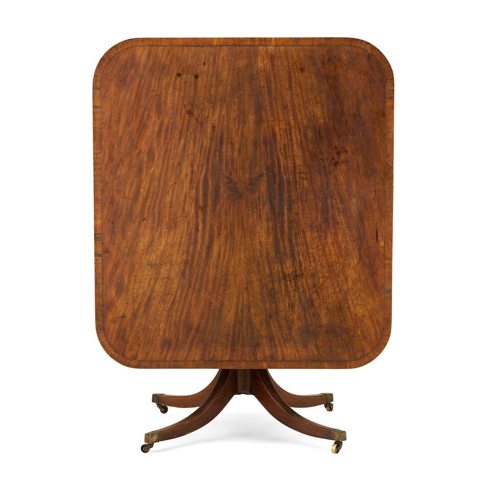 A Regency mahogany and satinwood crossbanded breakfast tableEarly 19th century - 2