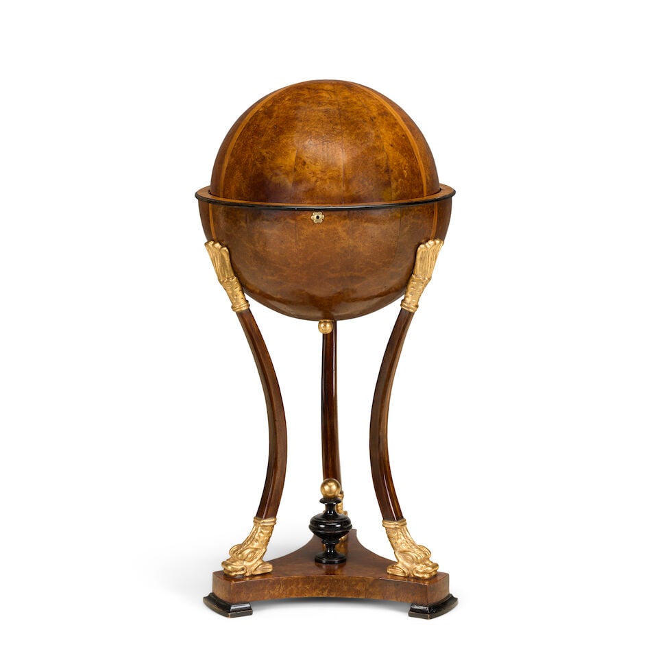 A burr walnut, ebonised, purplewood and parcel gilt worktableIn the Viennese Biedermeier style (1 of 4)