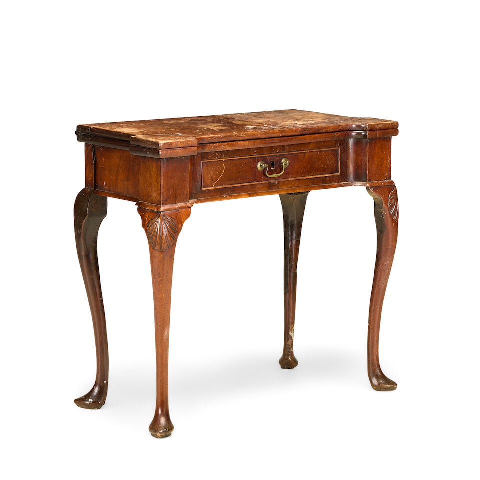 A George II mahogany tea table (1 of 2)
