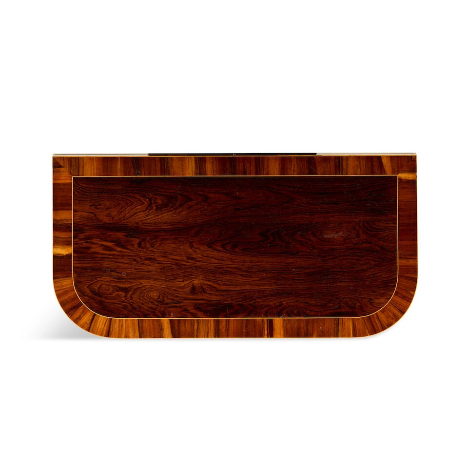 A Regency rosewood, rosewood grained and calamander banded card tableEarly 19th century and later - 2