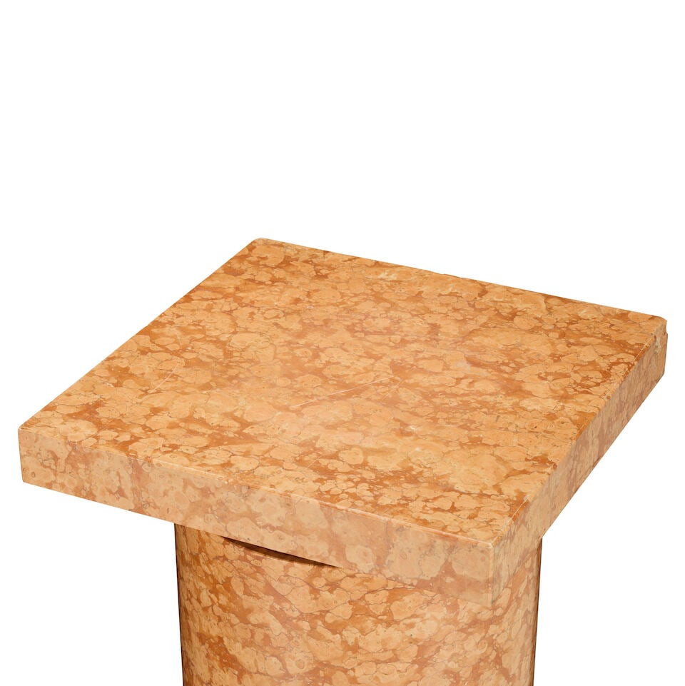 A pair of Rossa Verona marble pedestals20th century (2) - 2