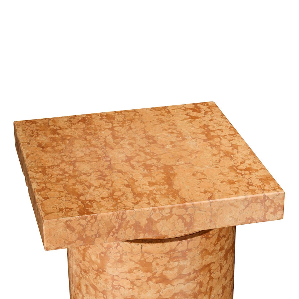 A pair of Rossa Verona marble pedestals20th century (2) - 3